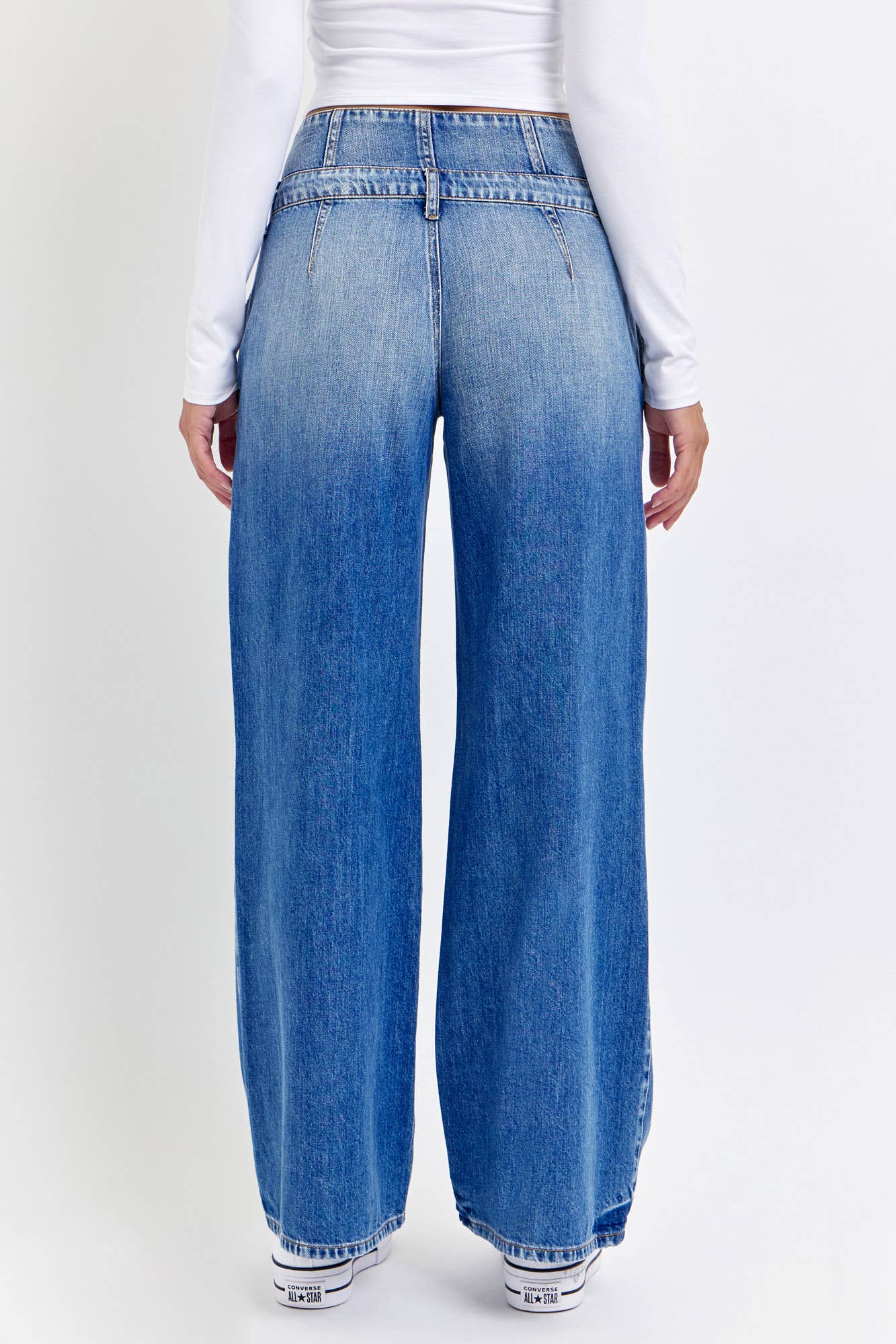 Wide Leg denim with Corset Waistband