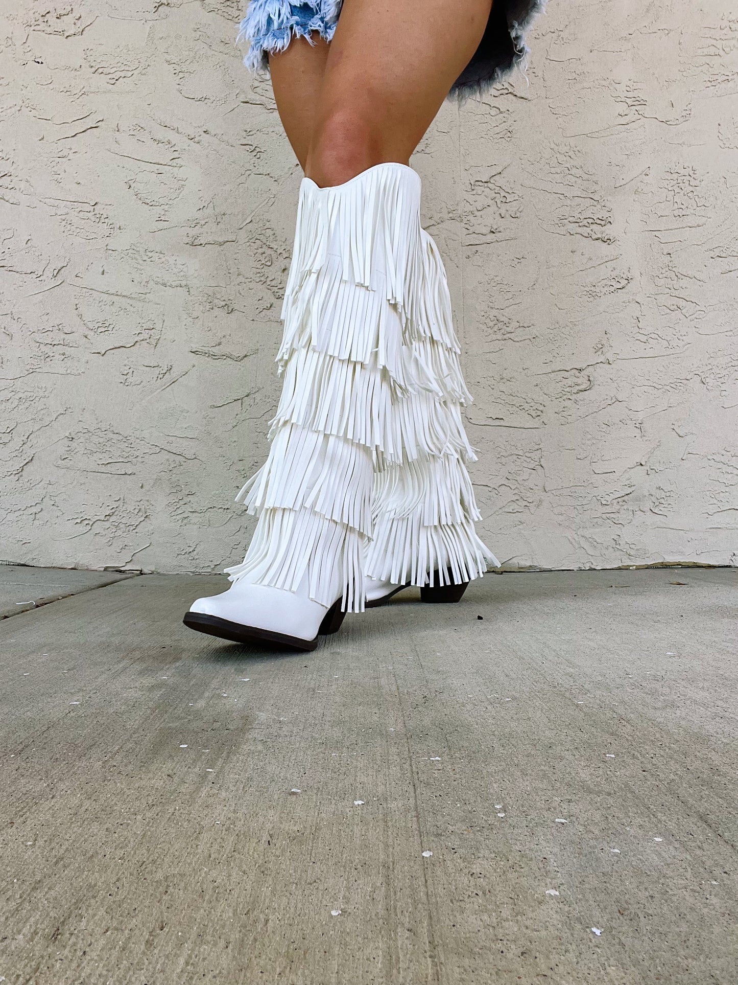 Frosted Fringe Boots