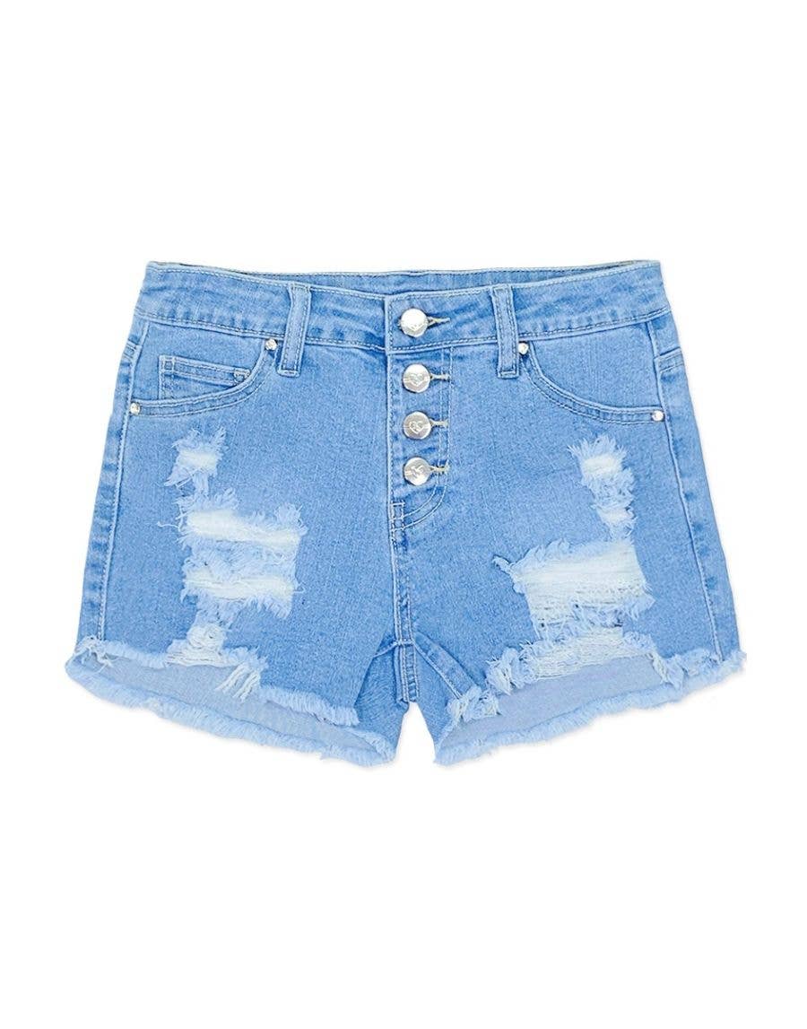 Girls Denim Short Distress