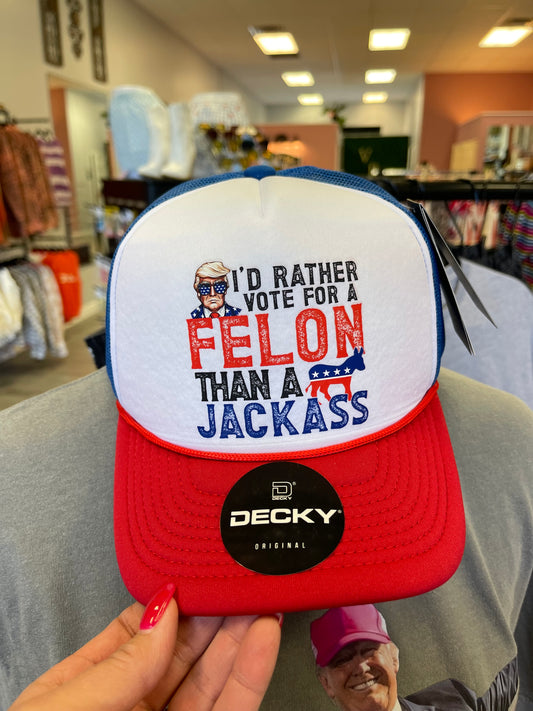 Trump “felon” hat