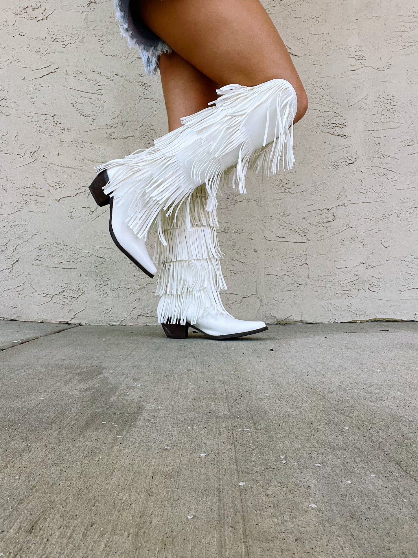 Frosted Fringe Boots