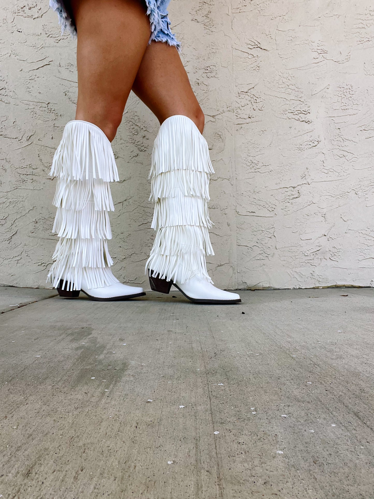 Frosted Fringe Boots