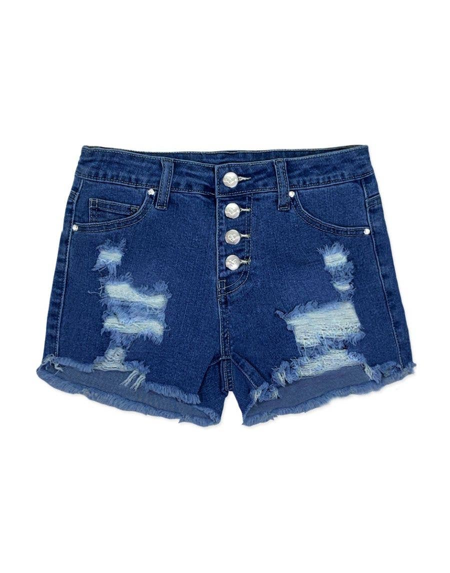 Girls Denim Short Distress