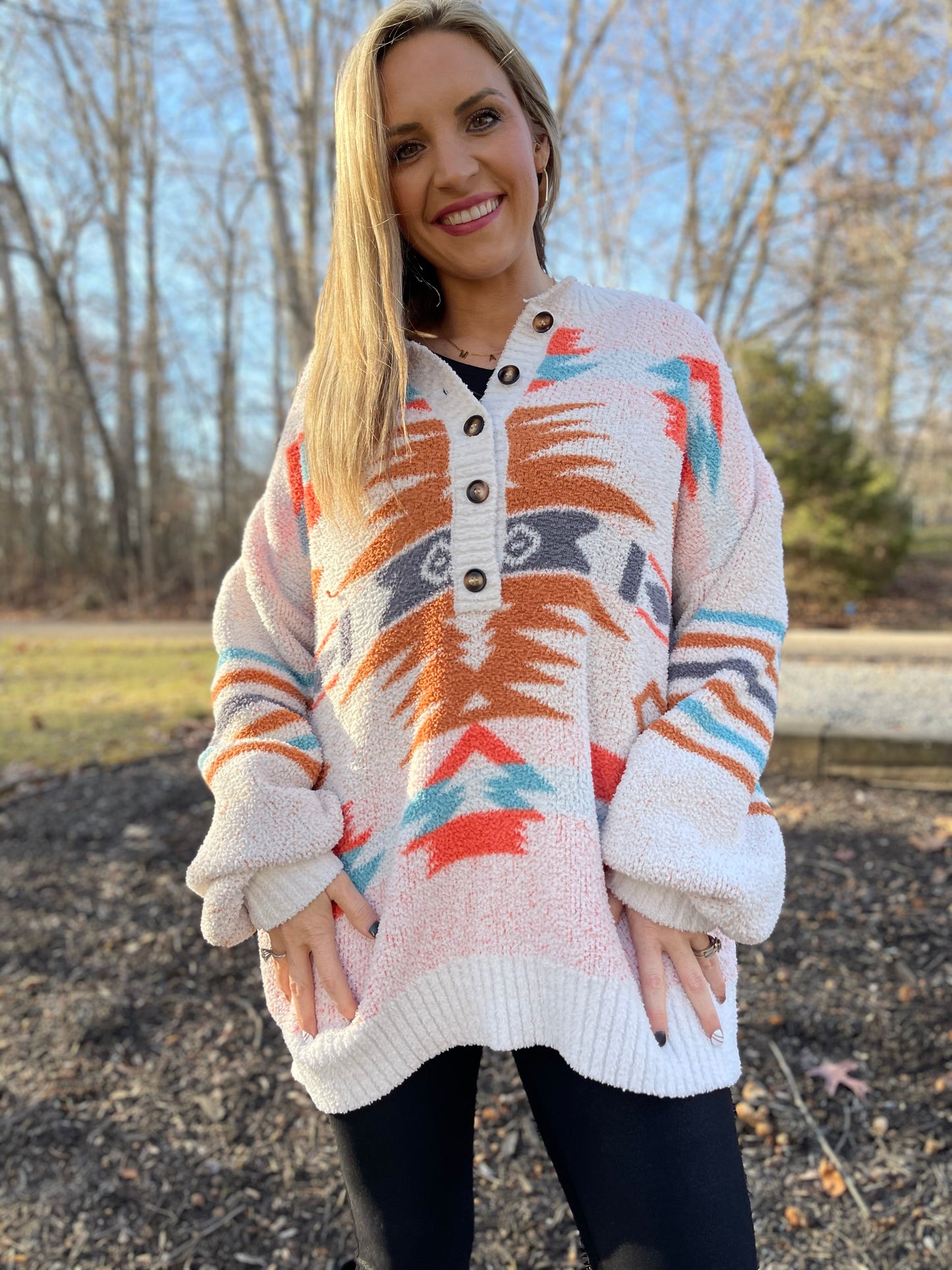 Tribal Sweater Top