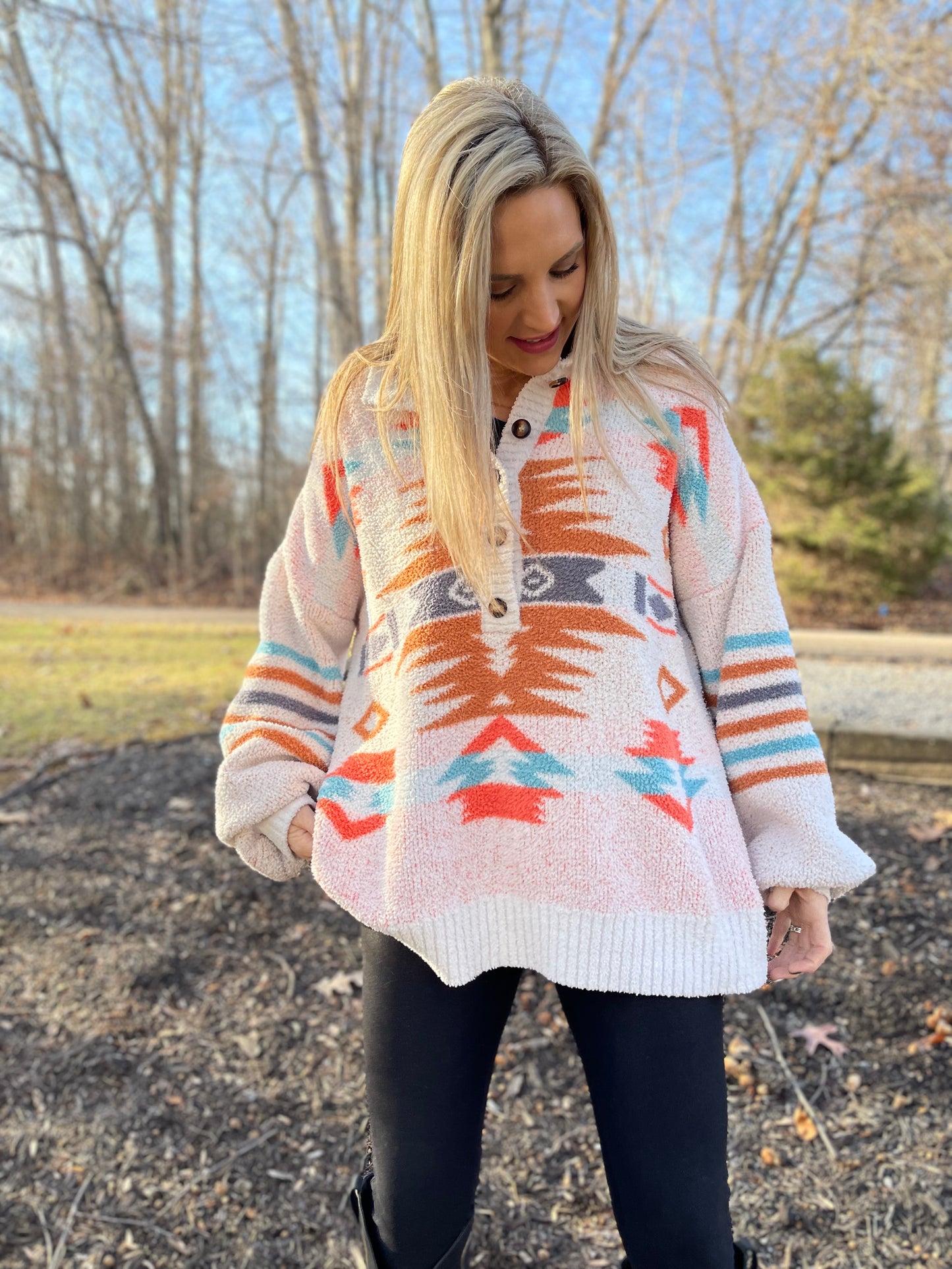 Tribal Sweater Top