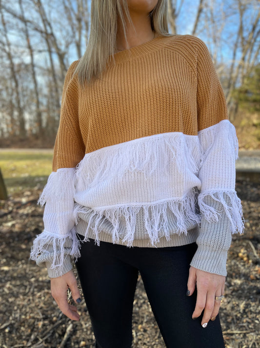 All the Feels Fringe Sweater